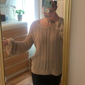 Flare sleeve sweater